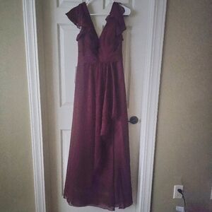 Azazie Cabernet color bridesmaid dress